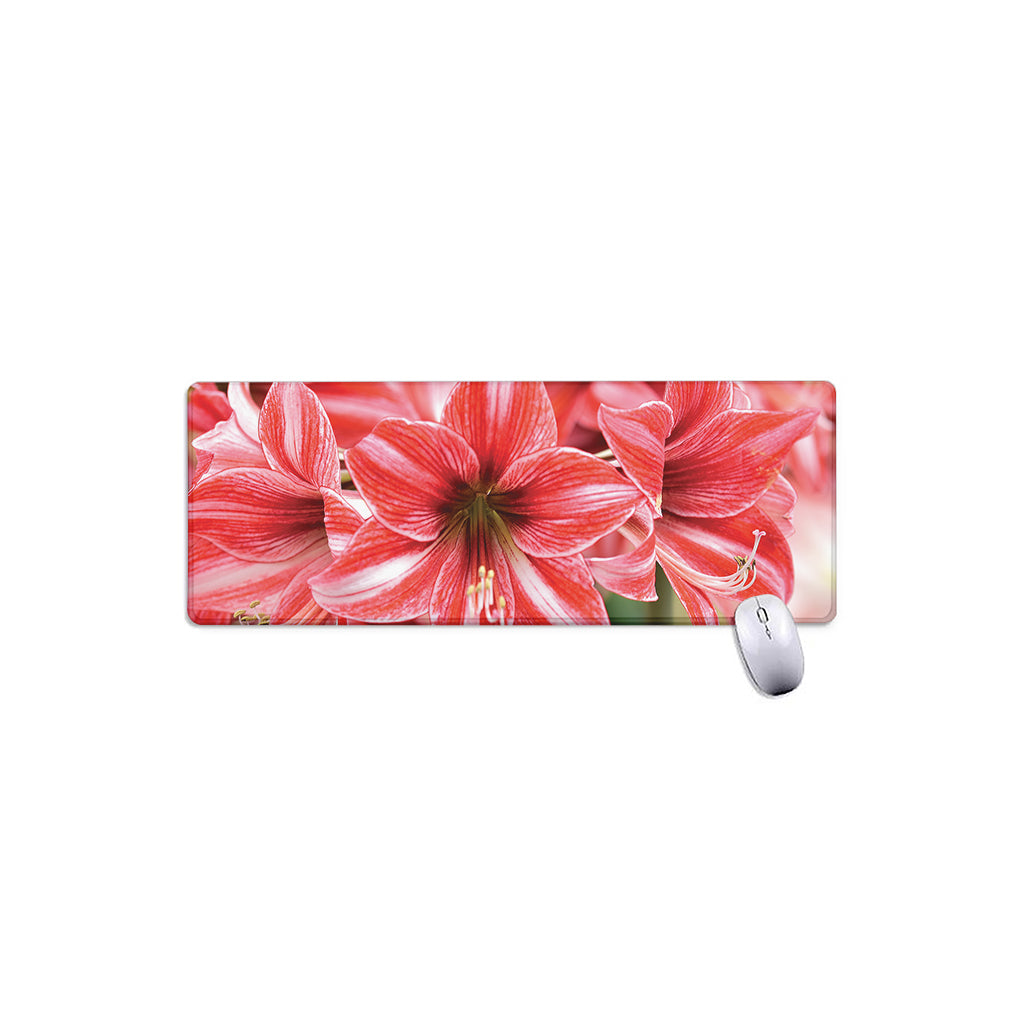 Amaryllis Flower Print Extended Mouse Pad