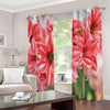 Amaryllis Flower Print Extra Wide Grommet Curtains