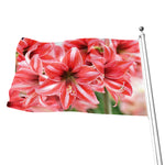 Amaryllis Flower Print Flag