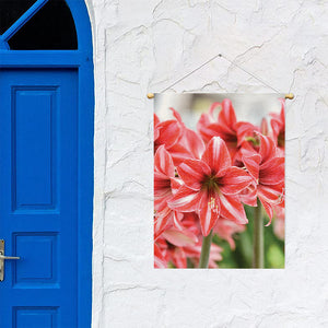 Amaryllis Flower Print Garden Flag