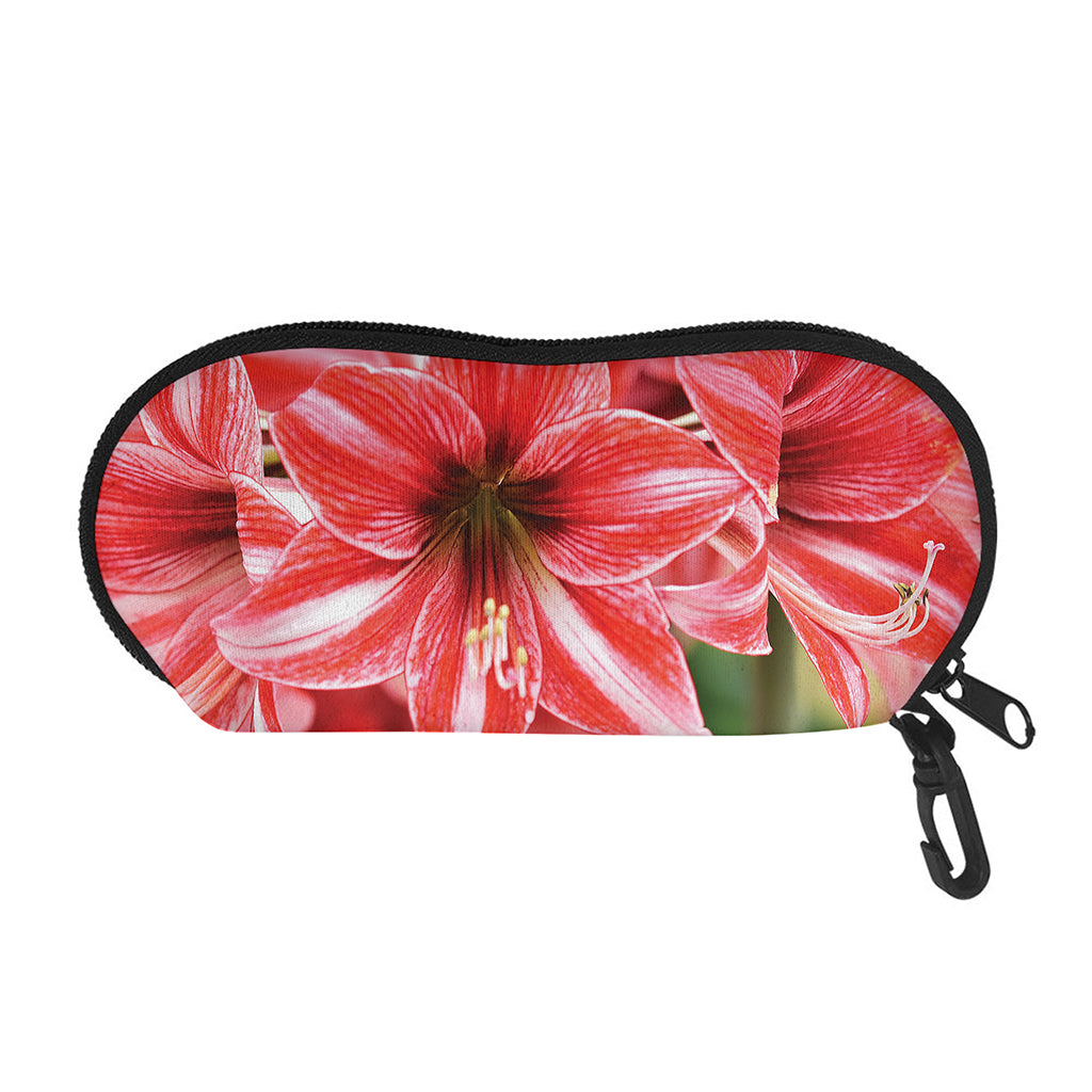 Amaryllis Flower Print Glasses Case