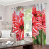 Amaryllis Flower Print Grommet Curtains