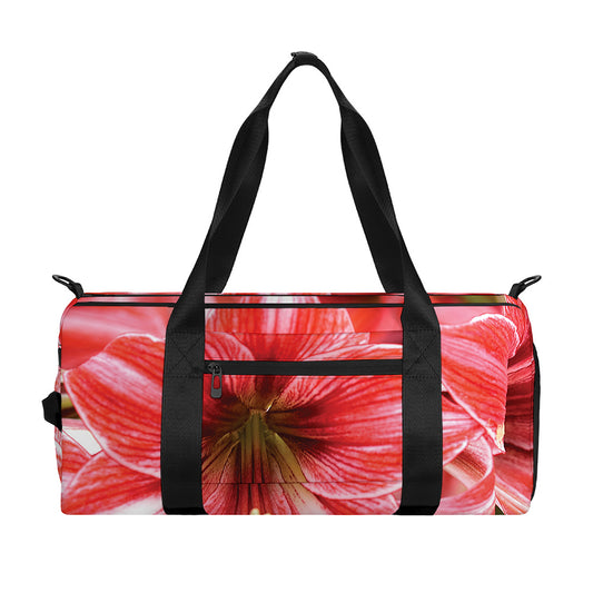 Amaryllis Flower Print Gym Bag