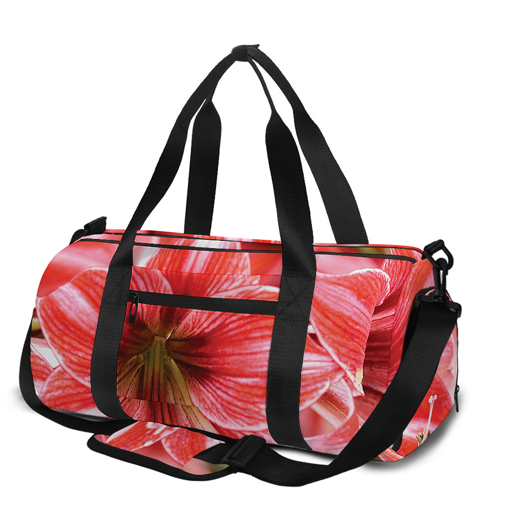 Amaryllis Flower Print Gym Bag