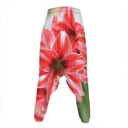 Amaryllis Flower Print Hammer Pants
