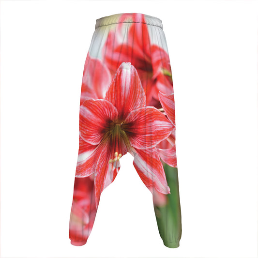 Amaryllis Flower Print Hammer Pants