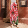 Amaryllis Flower Print Harem Pants