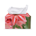 Amaryllis Flower Print Leather Tissue Box Cover