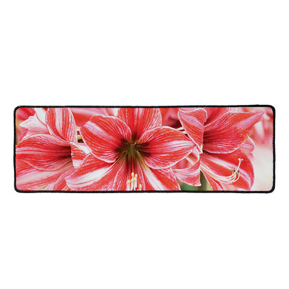 Amaryllis Flower Print Long Kitchen Mat