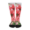 Amaryllis Flower Print Long Socks