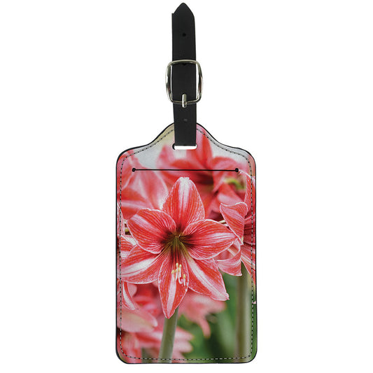 Amaryllis Flower Print Luggage Tag