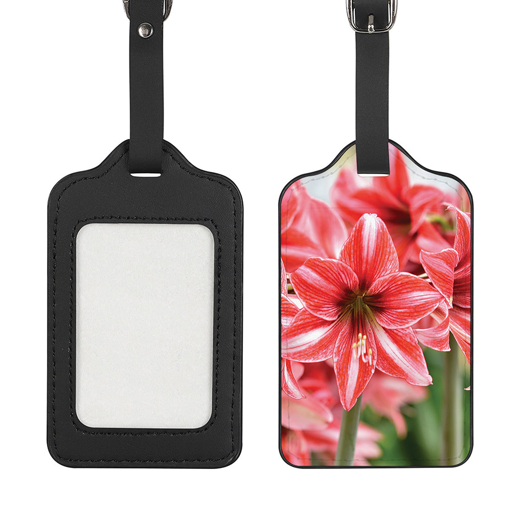 Amaryllis Flower Print Luggage Tag