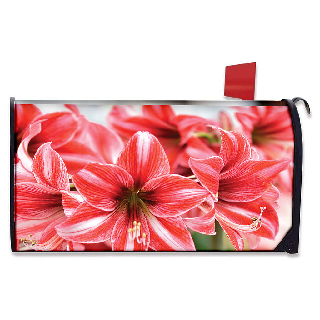 Amaryllis Flower Print Mailbox Cover