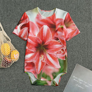 Amaryllis Flower Print Men's Bodysuit