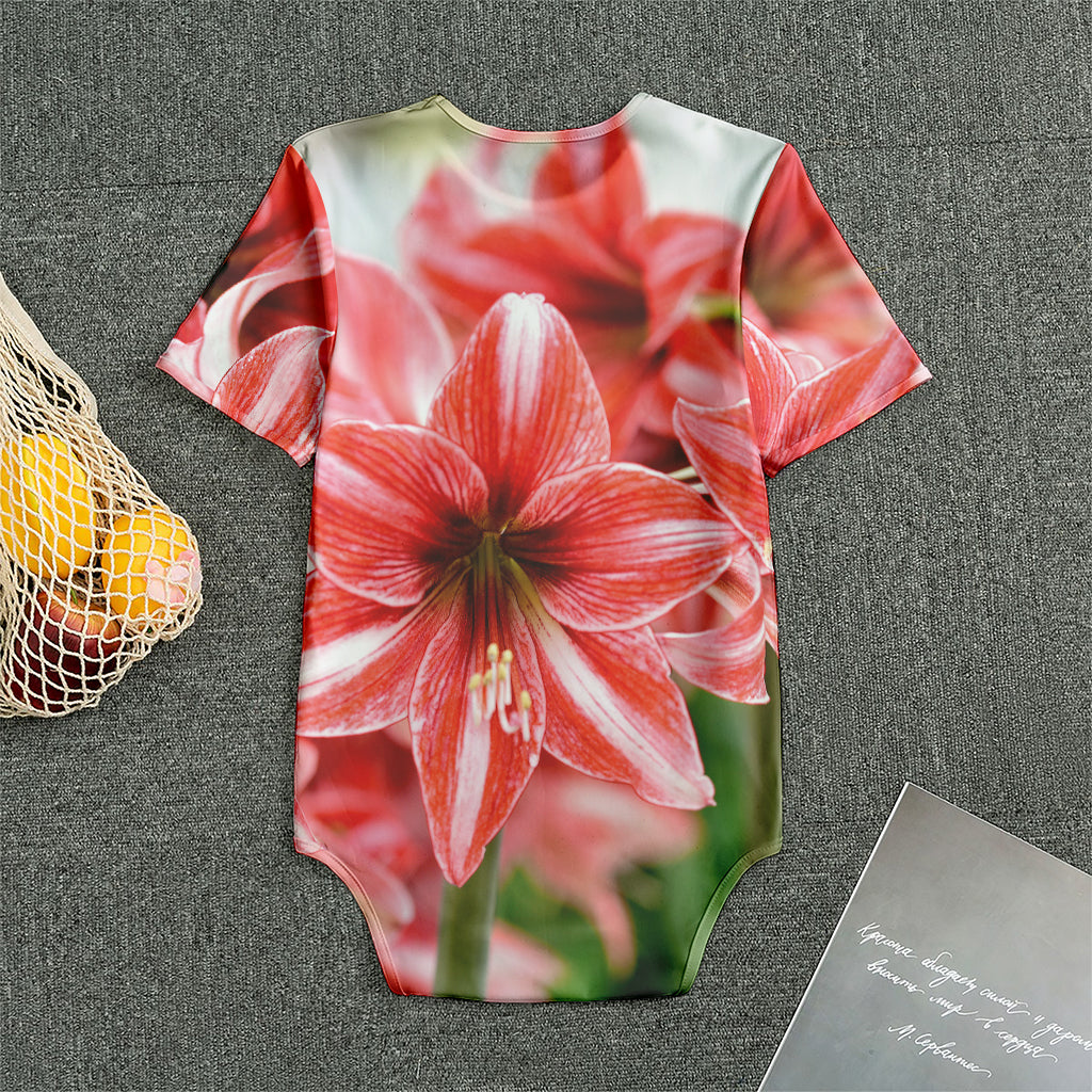 Amaryllis Flower Print Men's Bodysuit