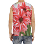 Amaryllis Flower Print Men's Fitness Tank Top