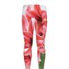 Amaryllis Flower Print Men's leggings