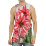 Amaryllis Flower Print Men's Muscle Tank Top