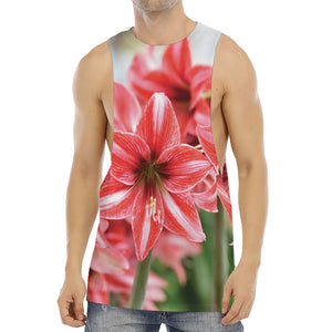 Amaryllis Flower Print Men's Muscle Tank Top