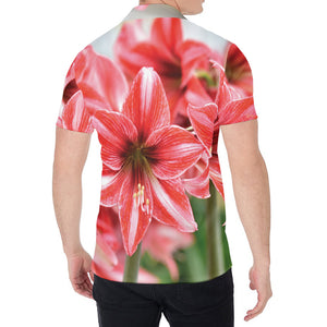 Amaryllis Flower Print Men's Shirt