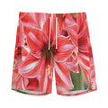Amaryllis Flower Print Men's Athletic Shorts