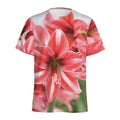 Amaryllis Flower Print Men's Athletic T-Shirt