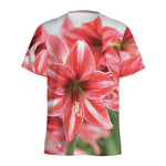 Amaryllis Flower Print Men's Sports T-Shirt