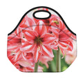 Amaryllis Flower Print Neoprene Lunch Bag