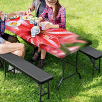 Amaryllis Flower Print Picnic Table Cover