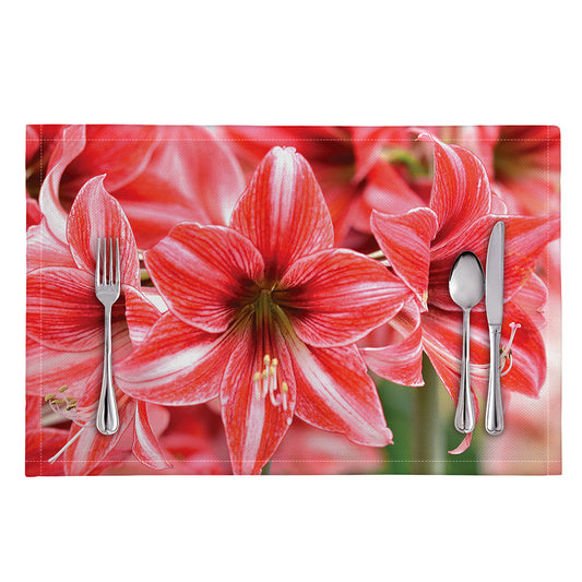 Amaryllis Flower Print Placemat