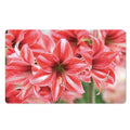 Amaryllis Flower Print Polyester Doormat
