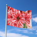 Amaryllis Flower Print Polyester Flag