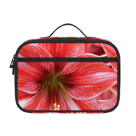 Amaryllis Flower Print Portable Lunch Bag