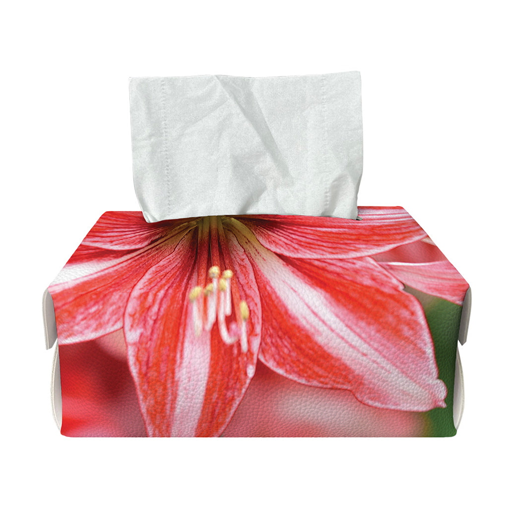 Amaryllis Flower Print Rectangle Tissue Box Cover