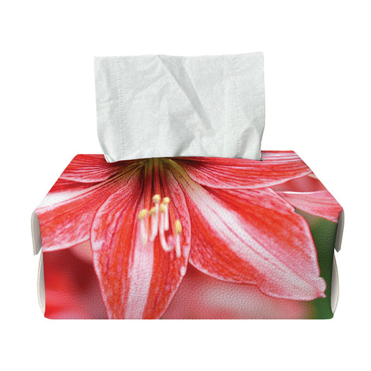 Amaryllis Flower Print Rectangle Tissue Box Cover