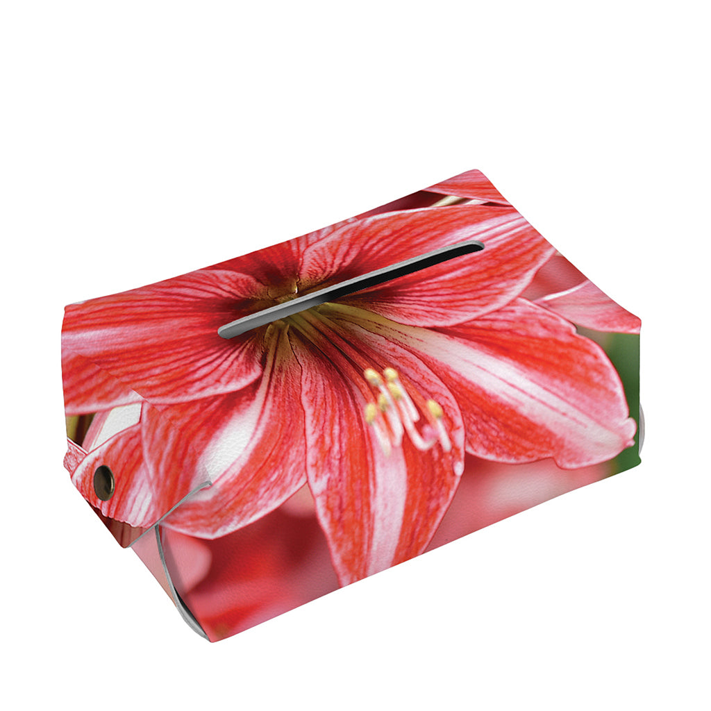 Amaryllis Flower Print Rectangle Tissue Box Cover