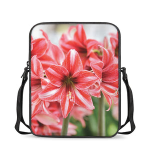 Amaryllis Flower Print Rectangular Crossbody Bag