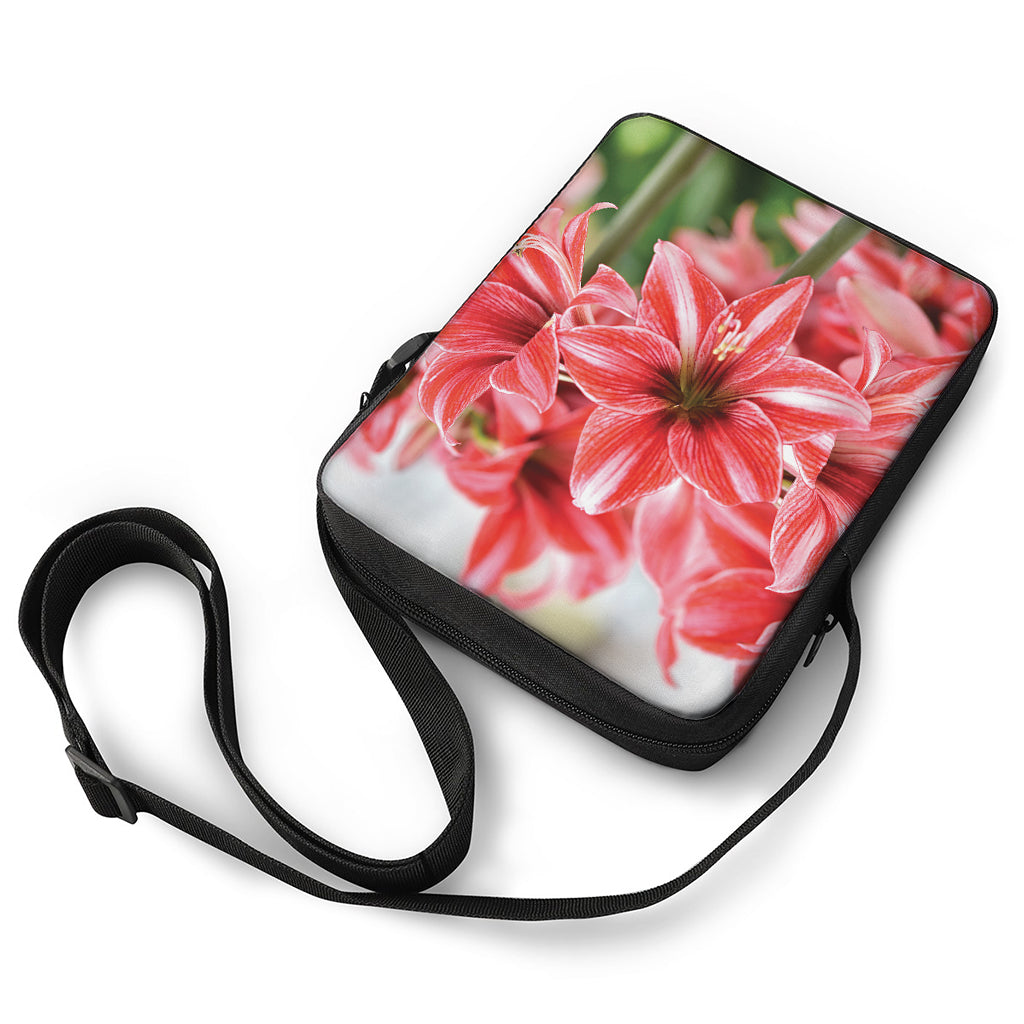 Amaryllis Flower Print Rectangular Crossbody Bag