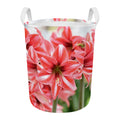Amaryllis Flower Print Round Laundry Basket