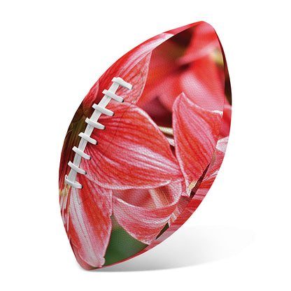 Amaryllis Flower Print Rugby Ball