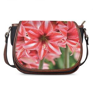 Amaryllis Flower Print Saddle Bag