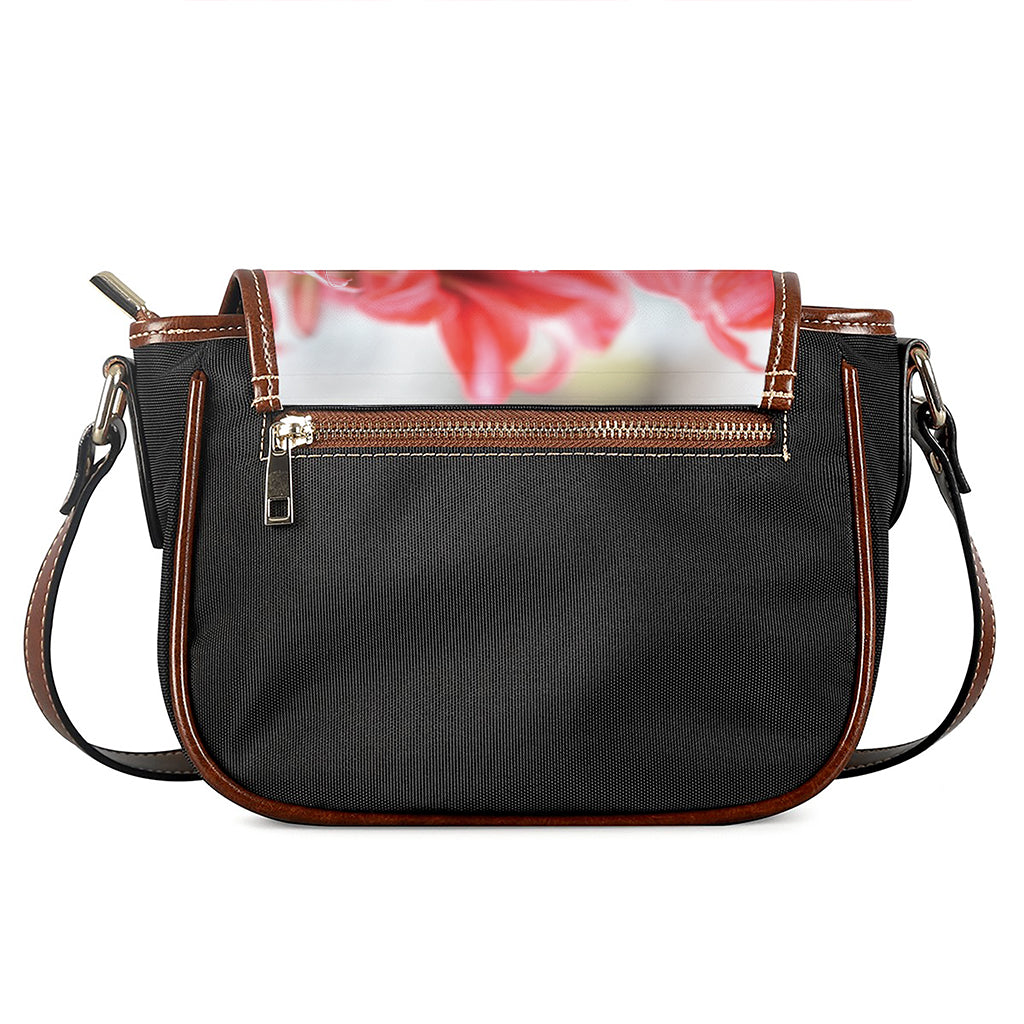 Amaryllis Flower Print Saddle Bag