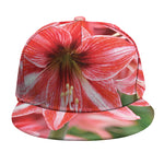 Amaryllis Flower Print Snapback Cap