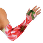Amaryllis Flower Print Sun Protection Arm Sleeves