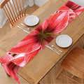 Amaryllis Flower Print Table Runner