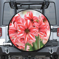 Amaryllis Flower Print Tire Cover