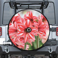 Amaryllis Flower Print Tire Cover With Camera Hole