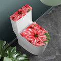 Amaryllis Flower Print Toilet Lid And Tank Cover Set