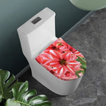 Amaryllis Flower Print Toilet Lid Cover