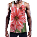 Amaryllis Flower Print Men's Workout Tank Top